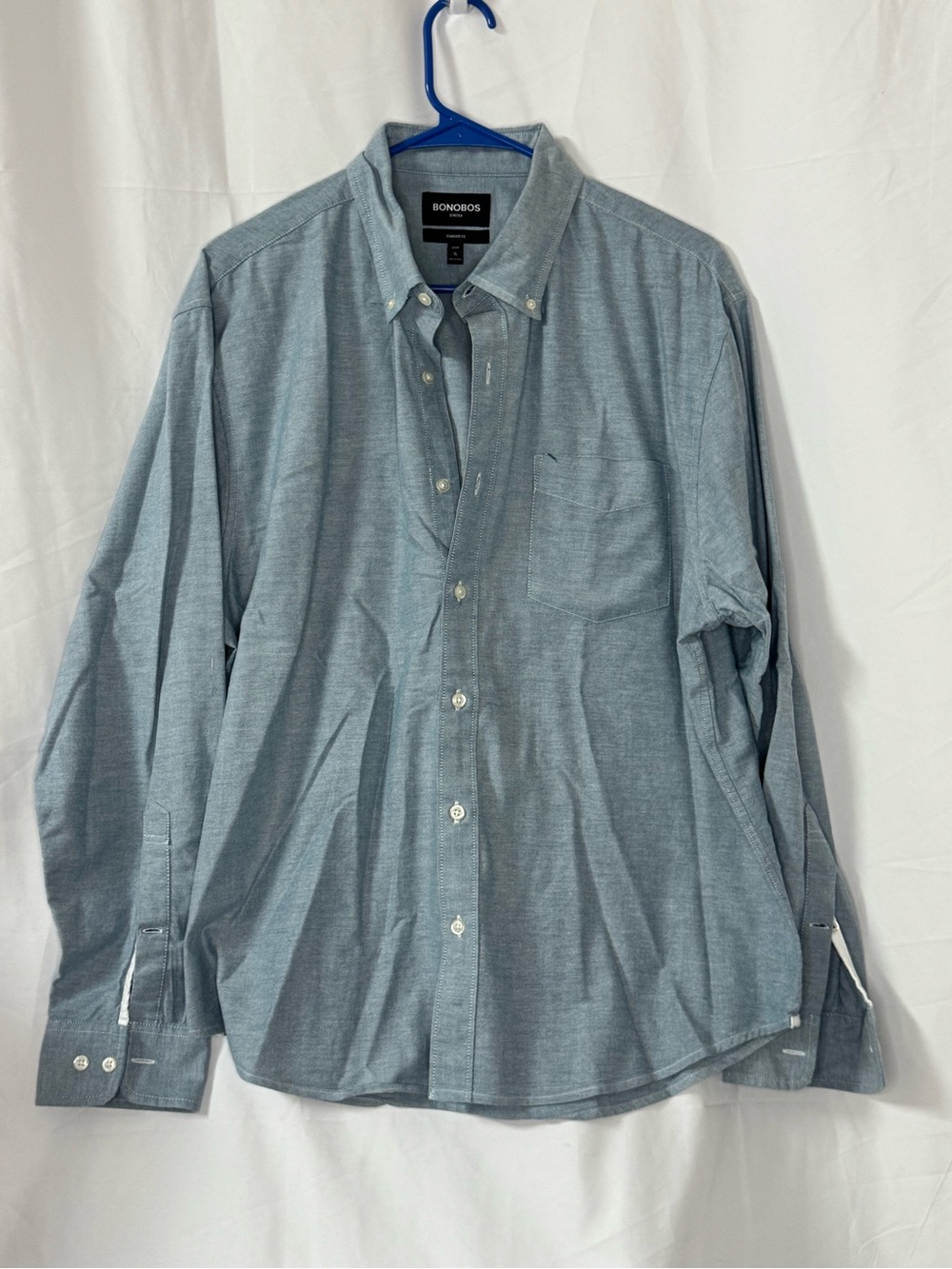 Bonobos Men's Chambray Light Blue Button-Down Shirt